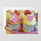 Carte Postale Cupcakes mariages au Coeur Fondant (Devant / Derrière)