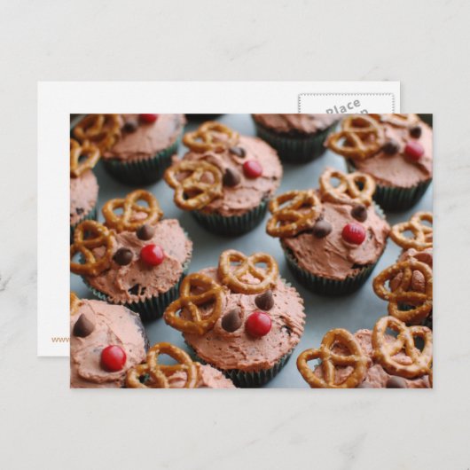 Carte postale Cupcakes Reinder (Devant / Derrière)