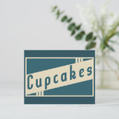 Carte Postale cupcakes rétro (Debout devant)