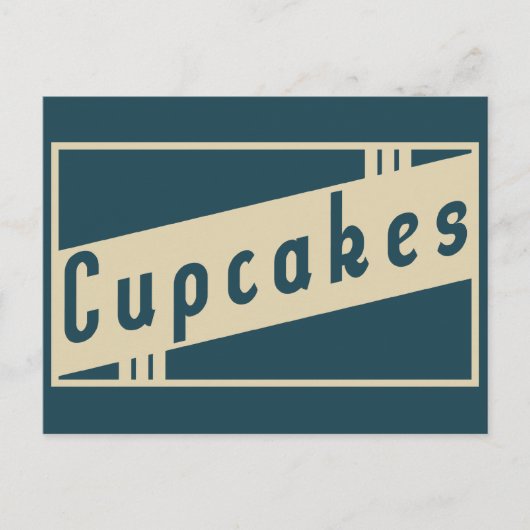 Carte Postale cupcakes rétro (Devant)