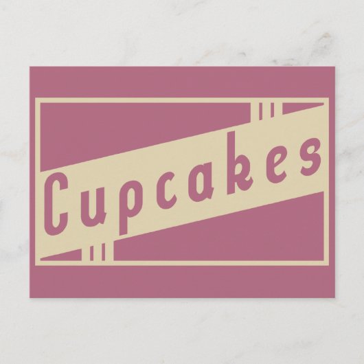 Carte Postale cupcakes rétro (Devant)