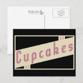 Carte Postale cupcakes rétro (Devant / Derrière)