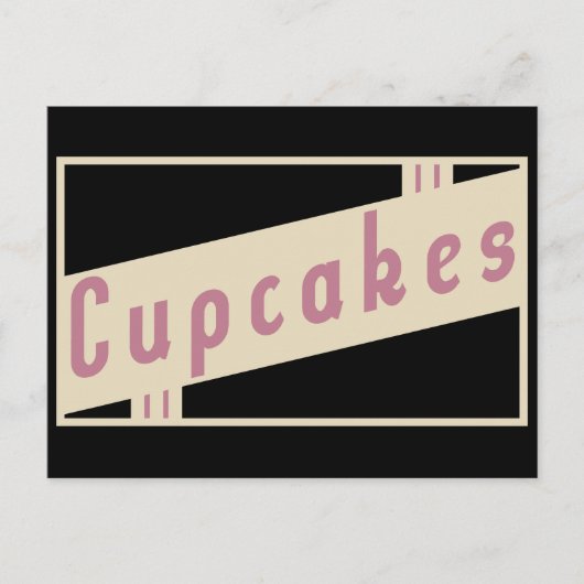 Carte Postale cupcakes rétro (Devant)