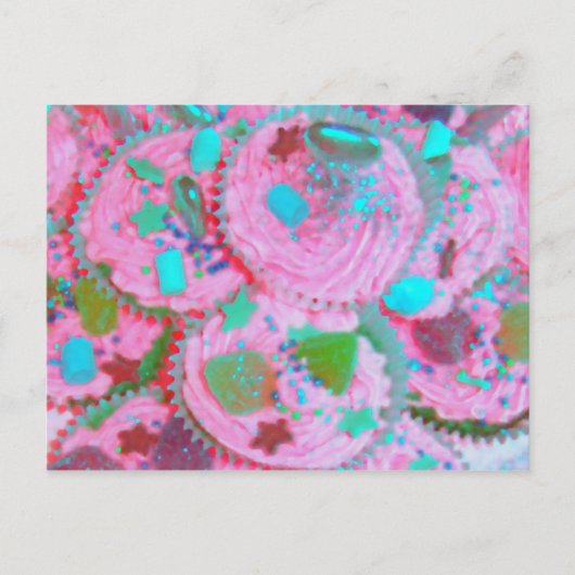 Carte postale Cupcakes rose (Devant)