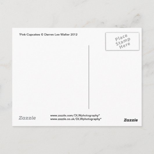 Carte Postale Cupcakes roses (Dos)