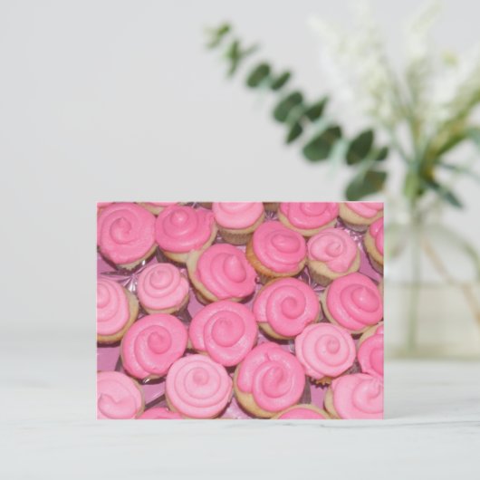 Carte Postale Cupcakes roses (Debout devant)