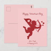 Carte Postale CUPID Happy Valentine's Day (Devant / Derrière)