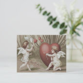Carte Postale Cupid Net Cœur Flèche (Debout devant)