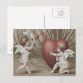 Carte Postale Cupid Net Cœur Flèche (Devant / Derrière)