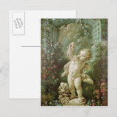 Carte Postale Cupidé avec des raisins (Devant / Derrière)