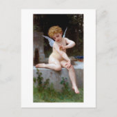 Carte Postale Cupidé avec un papillon, Bouguereau (Devant)