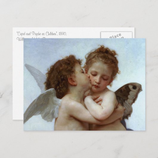 Carte Postale Cupidé & Psyché comme Enfants (Devant / Derrière)