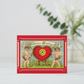 Carte Postale cupide vintage valentine (Debout devant)