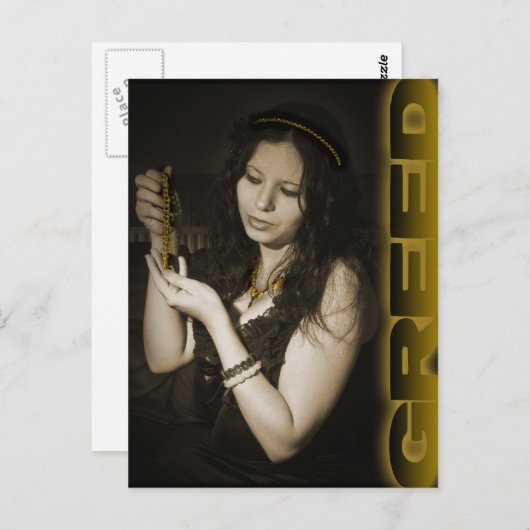 Carte Postale cupidité (Devant / Derrière)