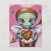 Carte Postale Cupidon de la Saint-Valentin Alien (Devant)