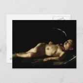 Carte Postale Cupidon de sommeil, 1608 (Devant / Derrière)