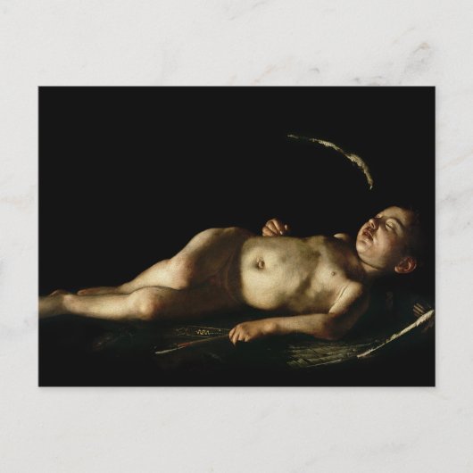 Carte Postale Cupidon de sommeil, 1608 (Devant)