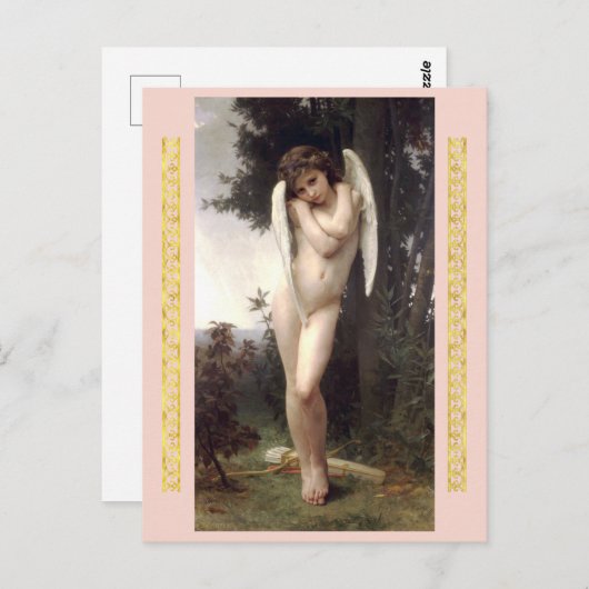 Carte Postale Cupidon, par Bouguereau (Devant / Derrière)