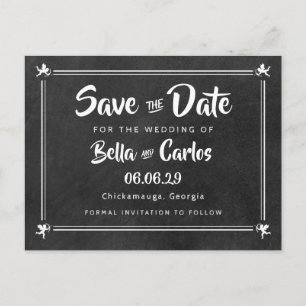 Carte Postale Cupidons de tableau de bord Enregistrer la date