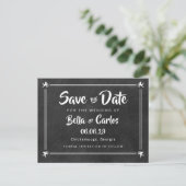 Carte Postale Cupidons Tableau Noir Enregistrez la Date (Debout devant)