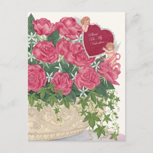 Carte postale Cupids & Rose Valentine (Devant)