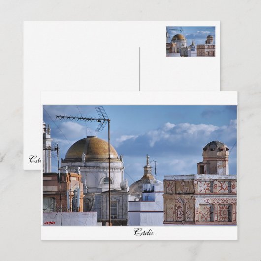 Carte Postale Cupulas de Cádiz (Devant / Derrière)
