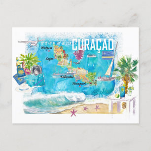 Carte Postale Curacao Antilles néerlandaises île des Caraïbes 