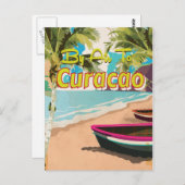 Carte Postale Curacao Retro Vacances Affiche de voyage (Devant / Derrière)