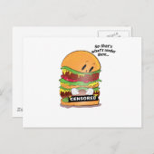 Carte Postale Curieux Burger (Devant / Derrière)