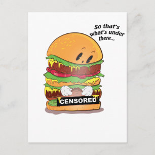Carte Postale Curieux Burger
