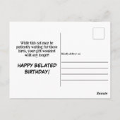 Carte Postale Curieux Chat Vibes Chill Hiver Anniversaire (Dos)