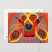 Carte Postale Curieux chien de lion (Devant / Derrière)