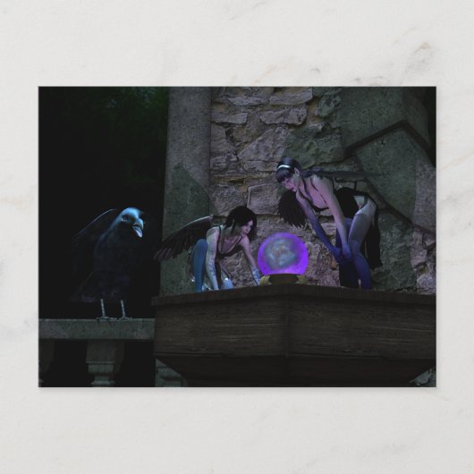 Carte Postale Curieux Crow Féeries (Devant)