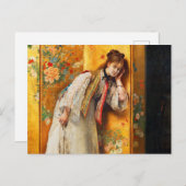 Carte Postale Curieux par Alfred Stevens (Devant / Derrière)