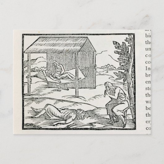 Carte Postale Curing the Sick, les autochtones d'Hispaniola (Devant)