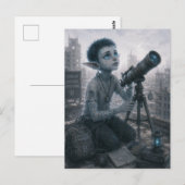 Carte Postale Curiosité / Astronome / Toit  (Devant / Derrière)
