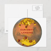 Carte Postale Curiosity Landing (Devant / Derrière)
