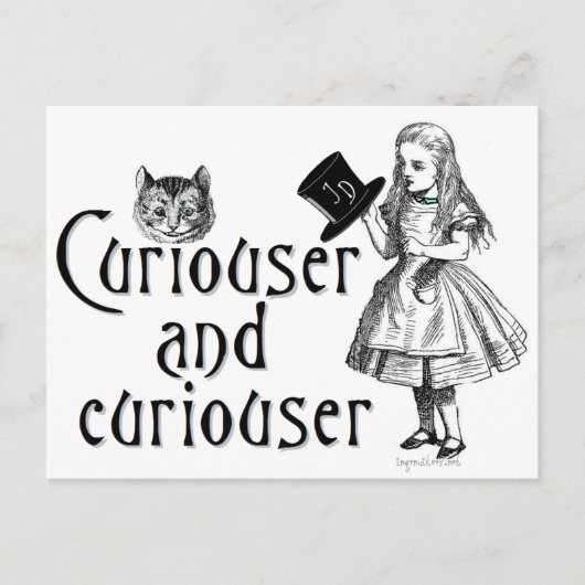 Carte Postale Curiouser et curieux (Devant)