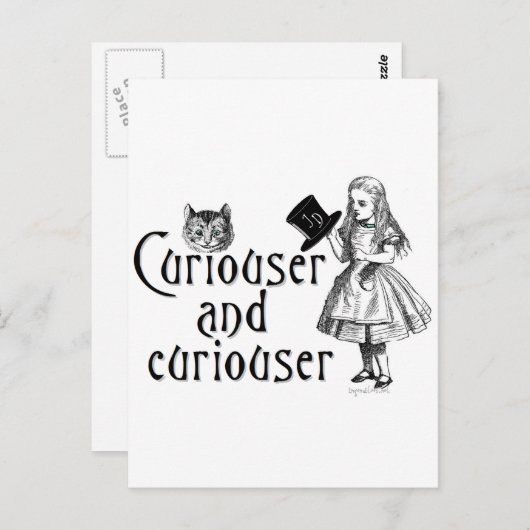 Carte Postale Curiouser et curieux (Devant / Derrière)