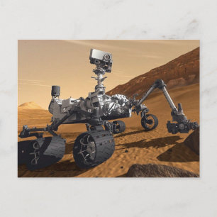 Carte Postale Curiousity Mars Rover, mission spatiale planétaire