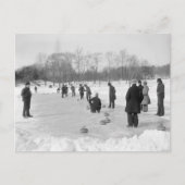 Carte Postale Curling à Central Park, 1906 (Devant)