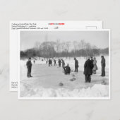 Carte Postale Curling à Central Park, New York (Devant / Derrière)