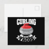 Carte Postale Curling et tacos Drôles de curlers mexicains (Devant / Derrière)