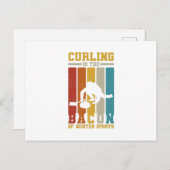 Carte Postale Curling players (Devant / Derrière)