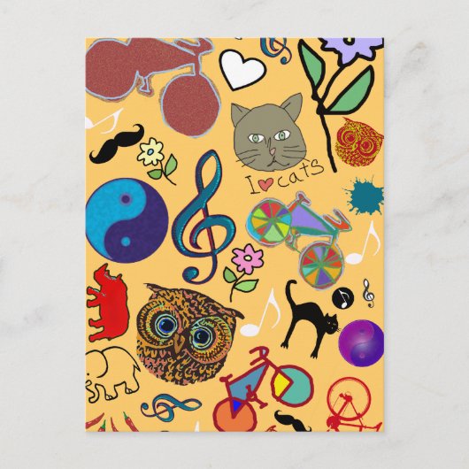 Carte Postale curly color (Devant)