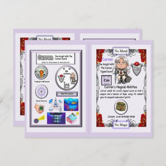 Carte Postale Curran - Épée Curium du chevalier (Devant / Derrière)