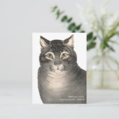 Carte Postale Currier & Ives Cat Cute Victorian Fine Art (Debout devant)