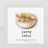 Carte postale Curry Laksa Malaysia (Devant / Derrière)