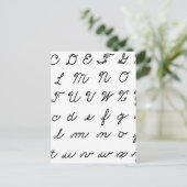 Carte Postale cursive main chart (Debout devant)
