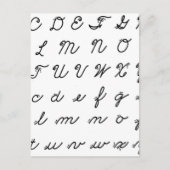Carte Postale cursive main chart (Devant)